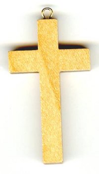 1 42x24mm Natural Wood Cross Pendant